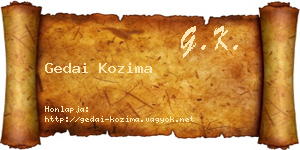 Gedai Kozima névjegykártya
